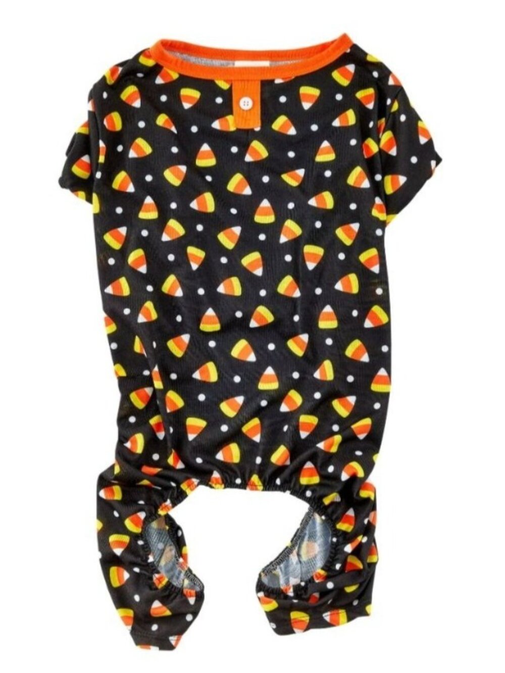 Vibrant Life Dog Pajamas Medium Halloween Candy Corn Black 4 Leg PJs Pet Costume